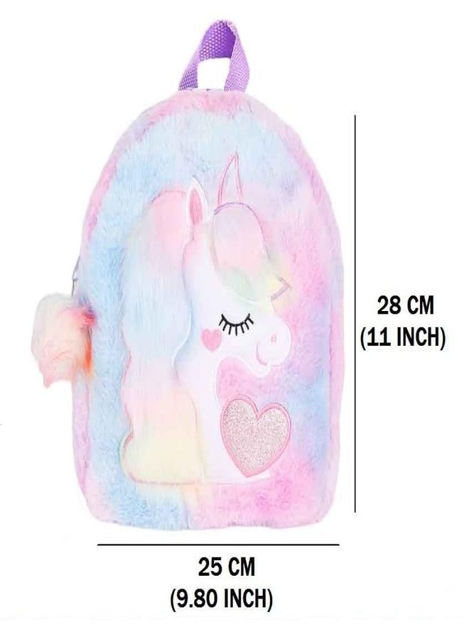 Bluwings Small Soft Plush Unicorn Backpack Animal Cartoon Toddler Nursery Bag Mini School Bags for Baby and Little Girls (1 Pc) (Purple) - Image 5